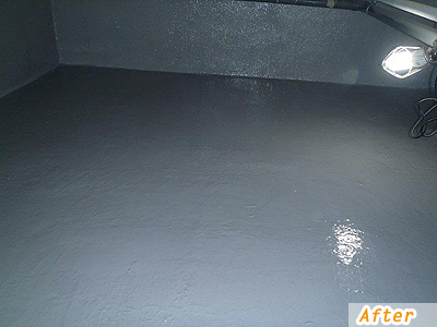 地下ピット内（モルタル）漏水防止防水工法・ポリマーセメント系塗膜防水