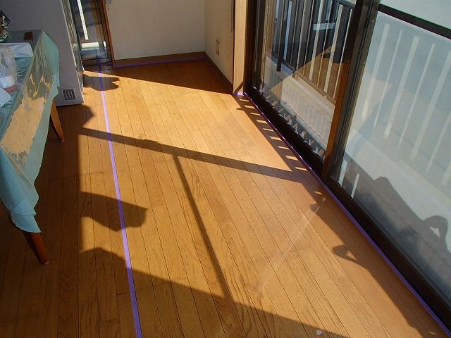 ダイニングキッチンフロア復旧